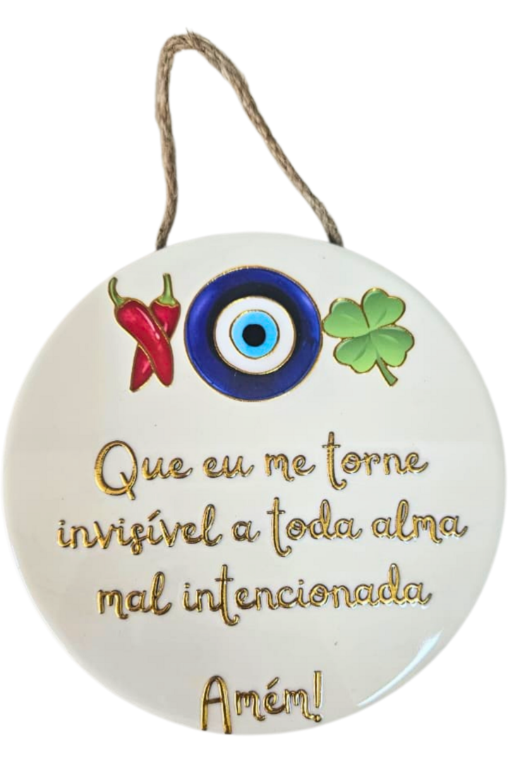 Mandala olho grego porcelana com dizer 4