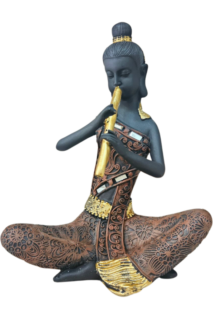 Mulher flauta marrom 1