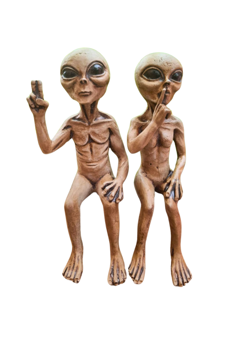 Alien sentado verdecinza 1