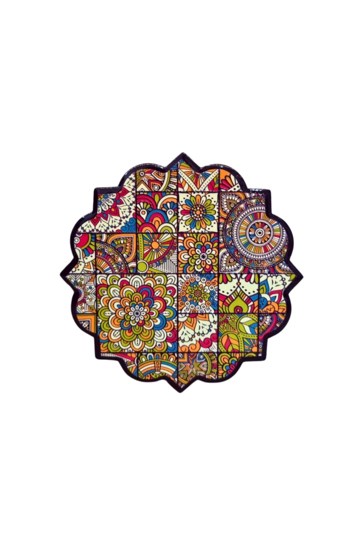Porta copos mandala com 4 2