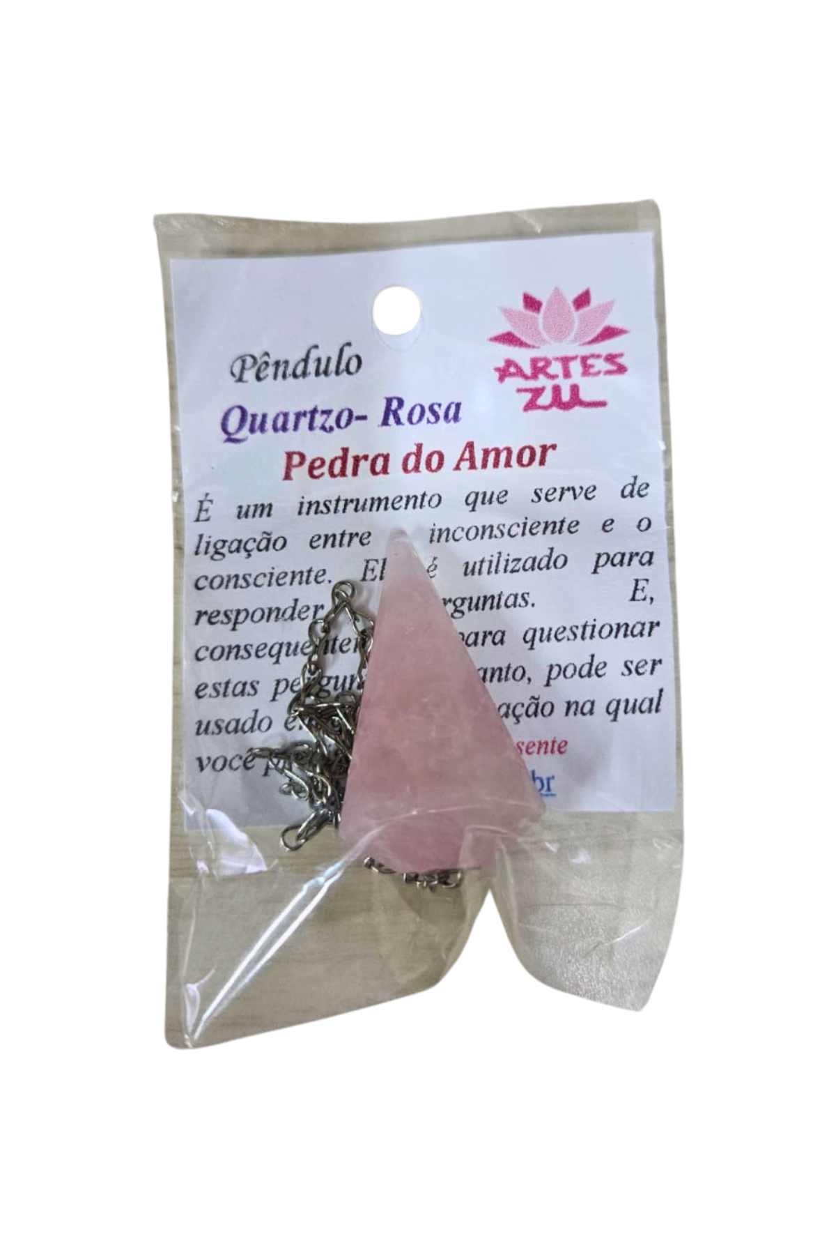 Pendulo quartzo rosa 1