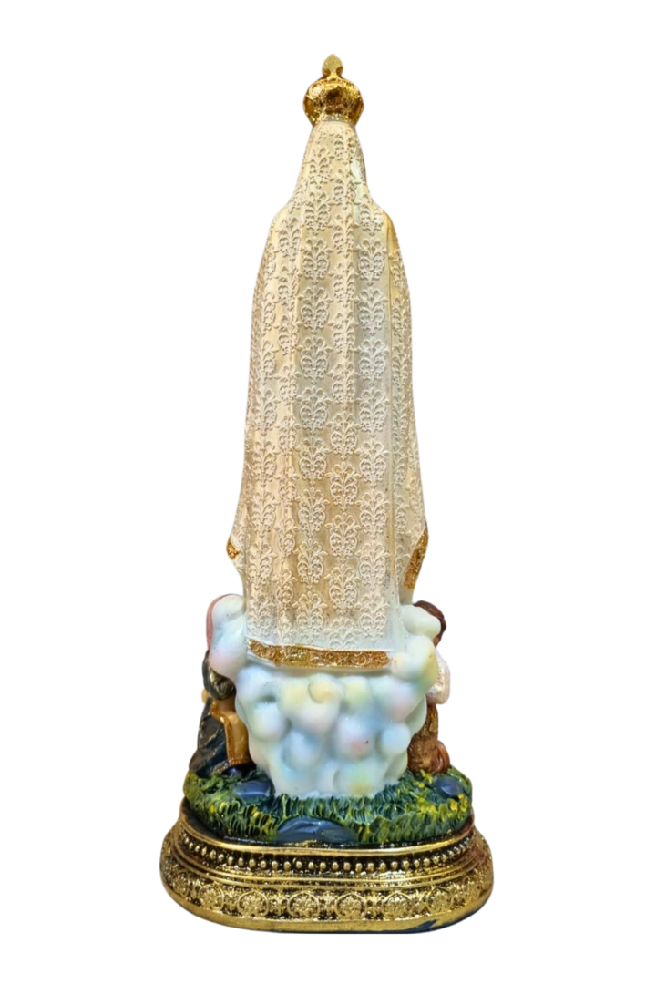 Nossa senhora de fatima com pastores 31cm 3