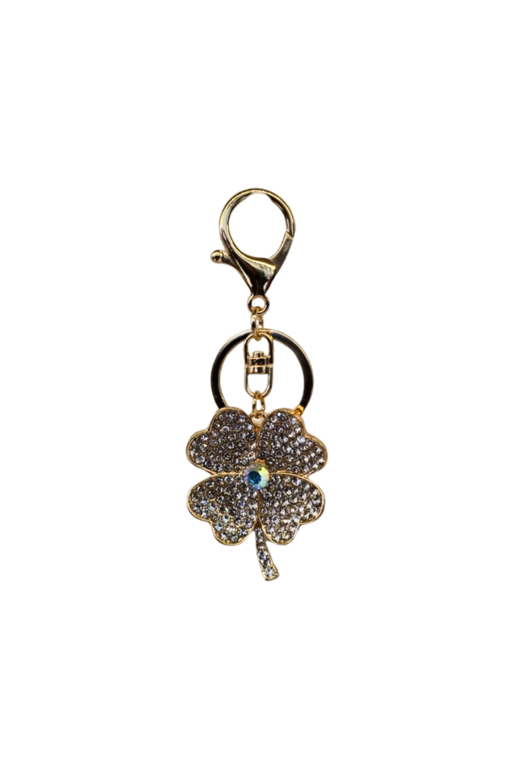 Chaveiro trevo com strass 2