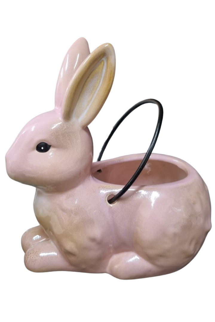 Coelho cachepot c alca porcelana 1