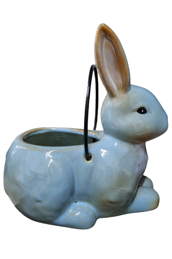 Coelho cachepot c alca porcelana 4