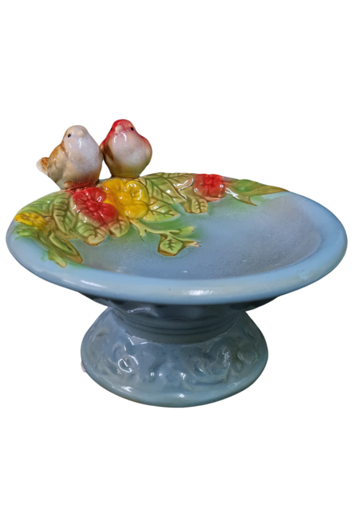 Petiskeira redonda passarinho pedestal 1