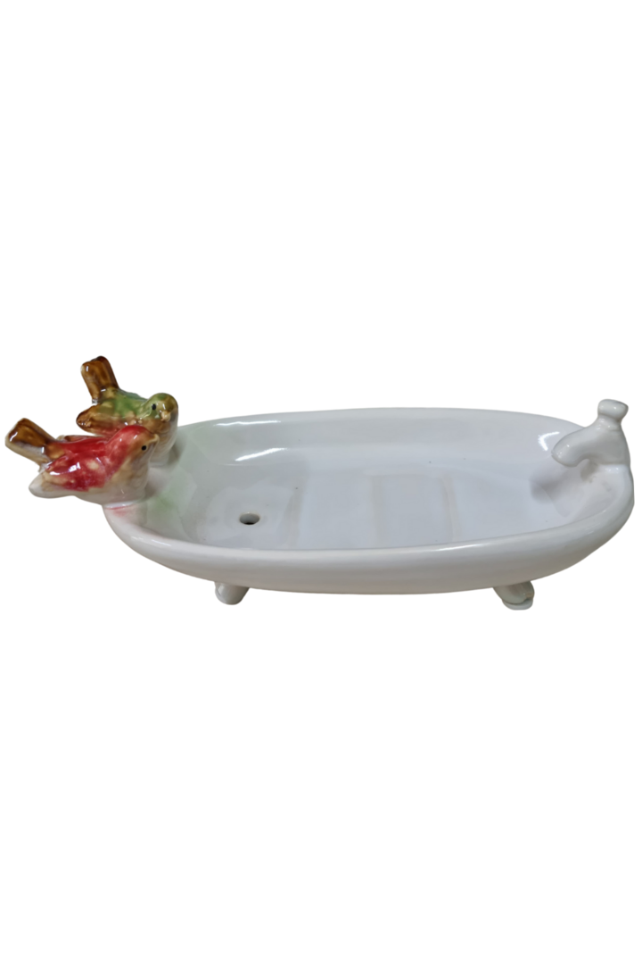 Saboneteira 2 passarinhos porcelana jy1848 1