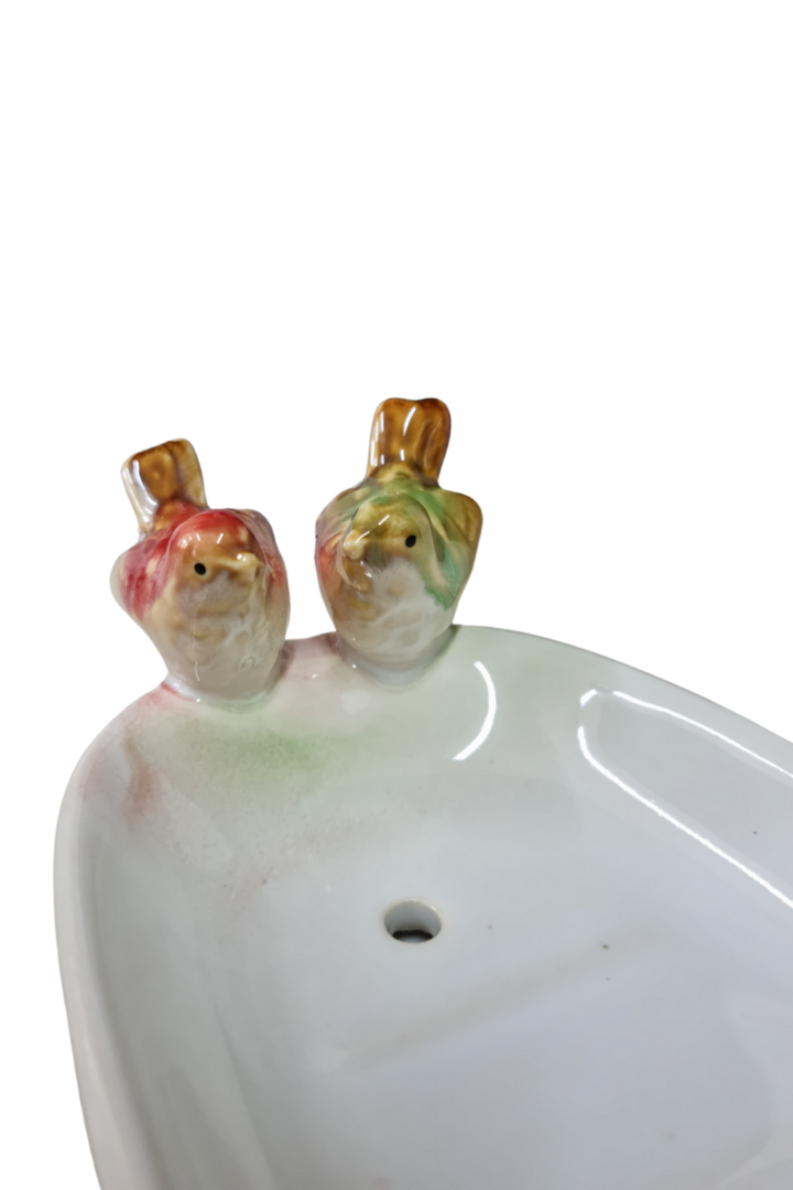 Saboneteira 2 passarinhos porcelana jy1848 2