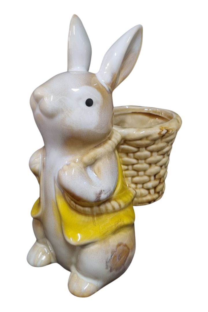 Coelho cesta porcelana med 1