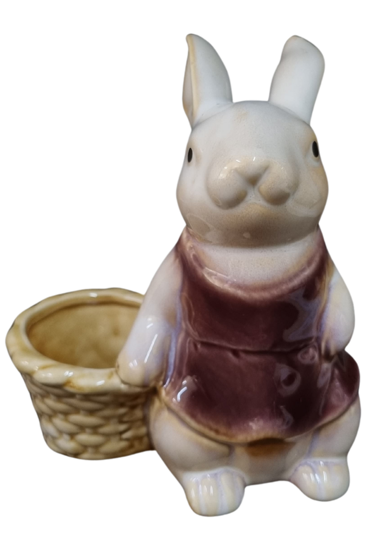 Coelho cesta porcelana med 4