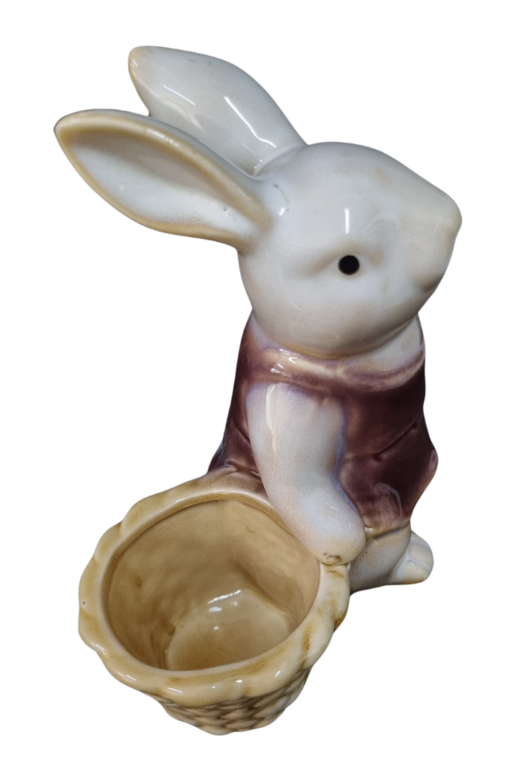 Coelho cesta porcelana med 5