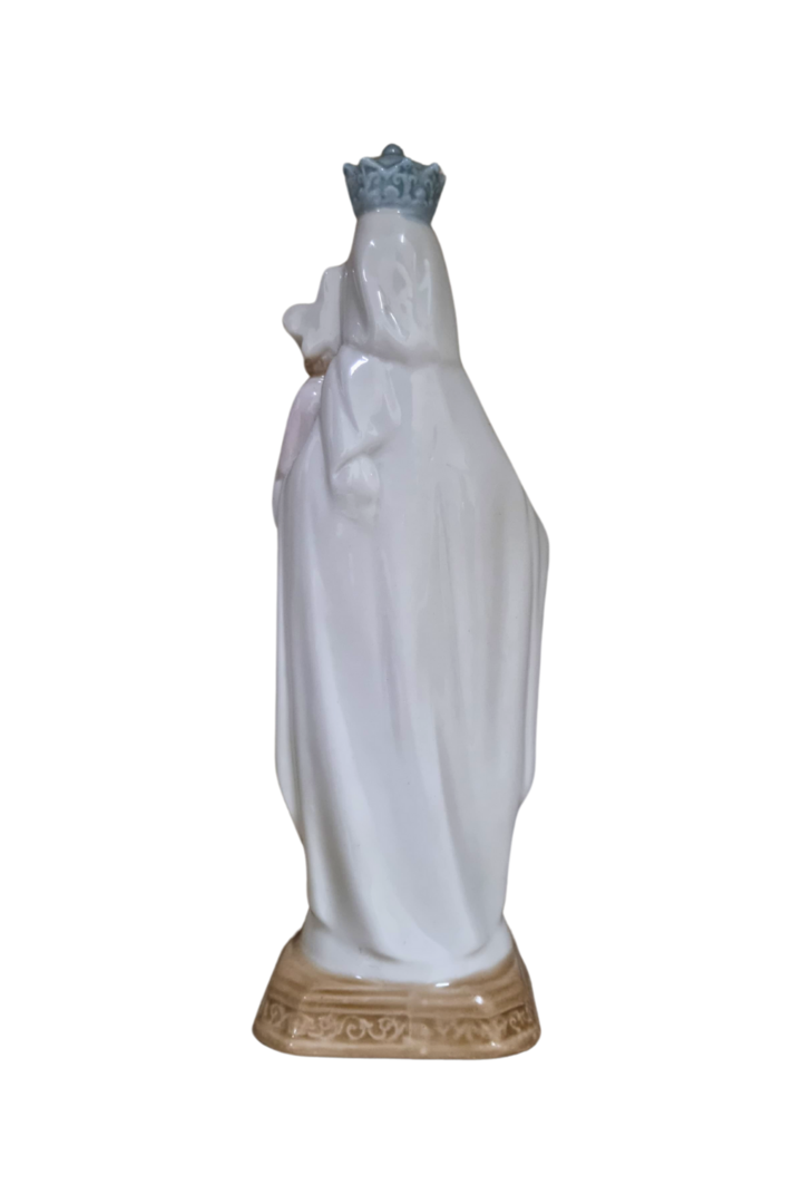 Nossa senhora do carmo porcelana blue white 12 5cm 3