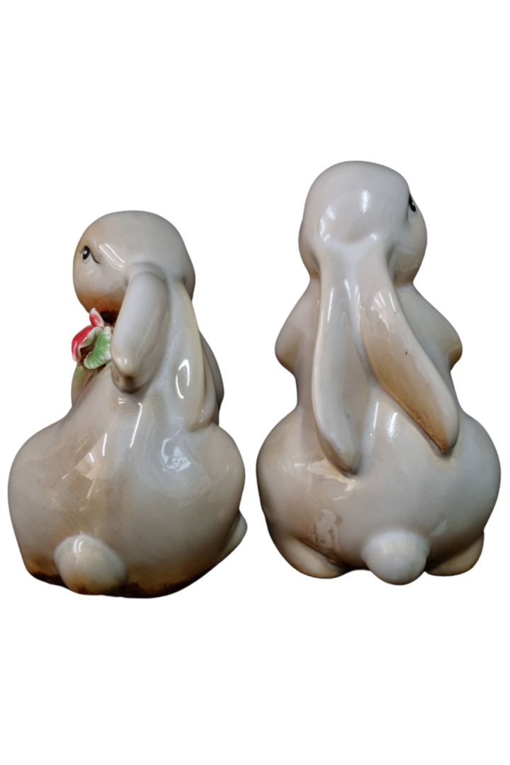 Dupla de coelhos porcelena 4