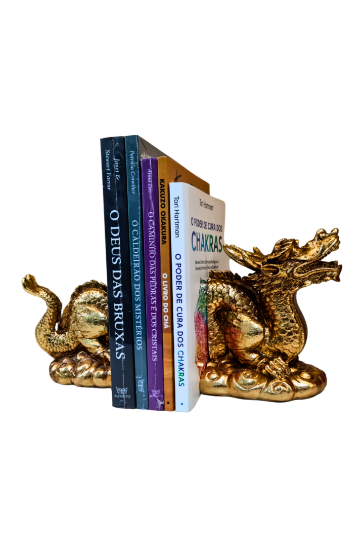 Porta livro dragao dourado 2