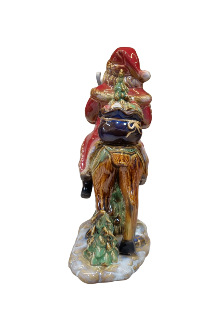 Papai noel c rena porcelana 3